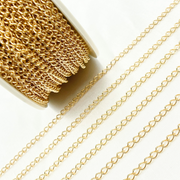V208GF. 14k Yellow Gold Filled Cable Link Chain